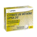 Citrate De Betaïne Upsa 2 G Comprimés Effervescents Sans Sucre Citron 2t/10 à CHAMBÉRY