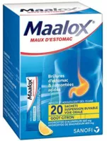 Maalox Maux D'estomac, Suspension Buvable Citron 20 Sachets à CHAMBÉRY